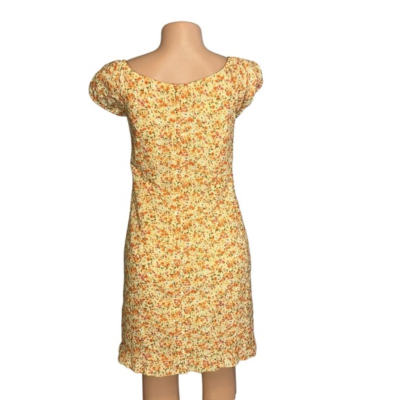 Byer Too Vintage Y2K Orange and Pink Embroidered Dainty Floral Mini Dress - Picture 7 of 13